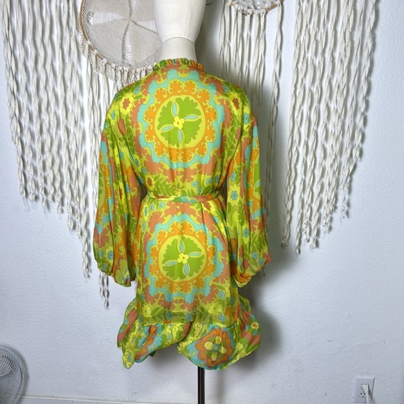 Alexis Analia Silk Retro Mini Dress Size Small - Picture 11 of 12